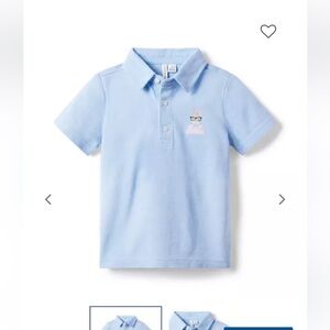 Janie and Jack Sky Blue Polo with Bunny